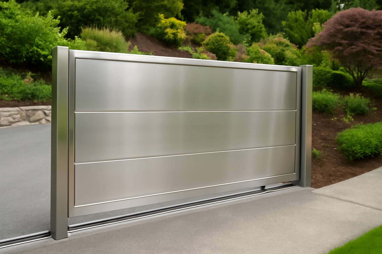 can you install a sliding gate on a slope