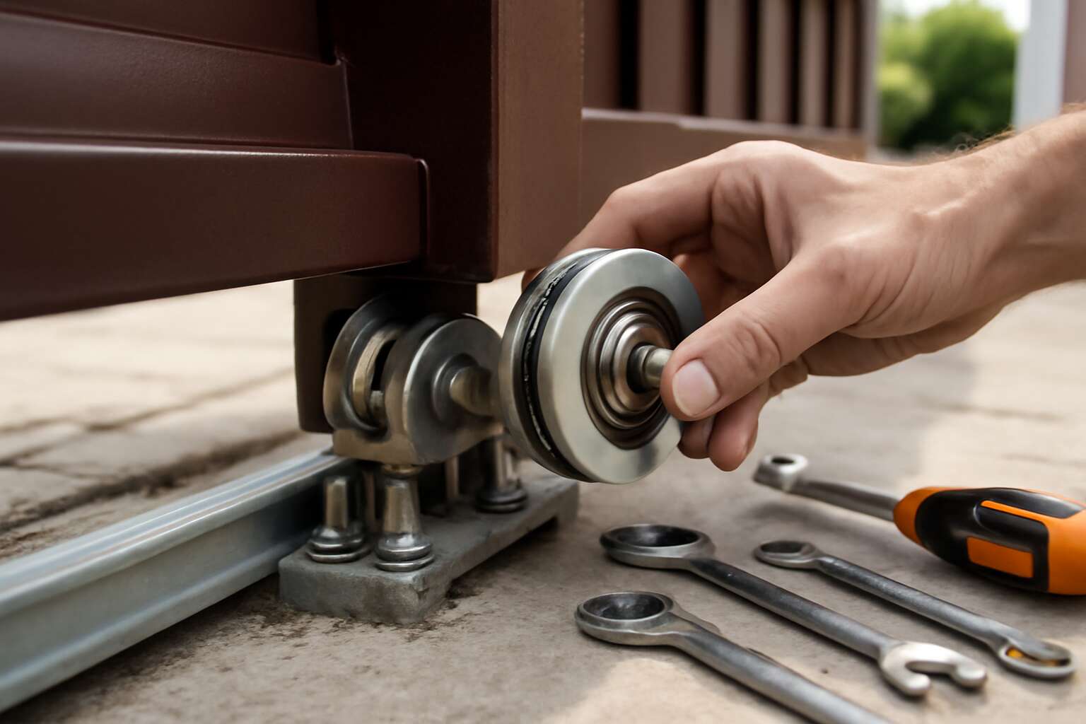 sliding gate wheel replacement