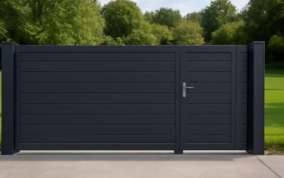 Enhance Security with a Stylish Sliding Gate with Small Door for Easy Access and Modern Aesthetics