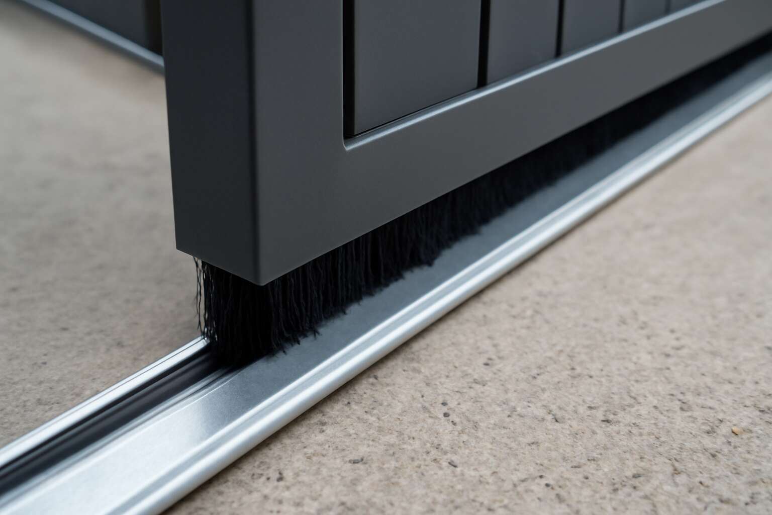 sliding gate track brush