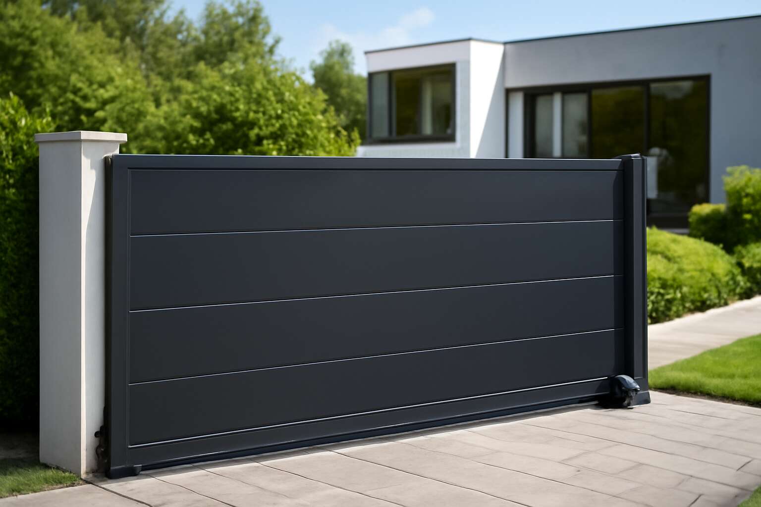 driveway sliding gates aluminium
