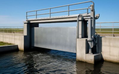 Smart irrigation: sliding gate for controlling the flow of water at your fingertips.