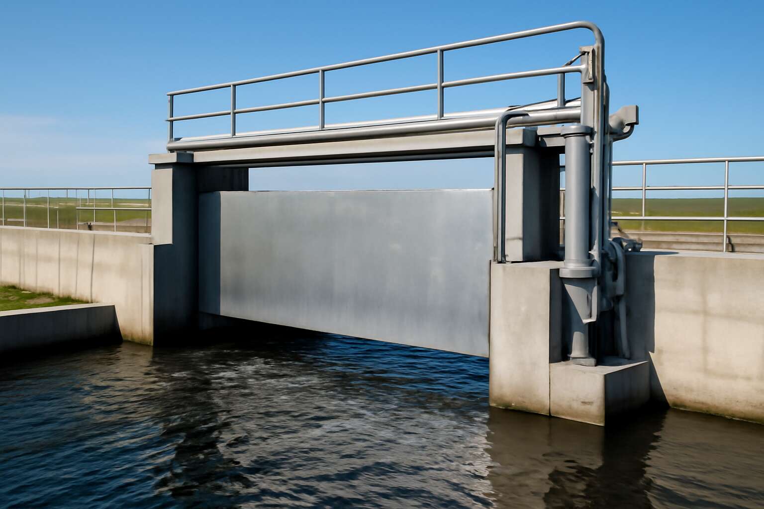 sliding gate for controlling the flow of water