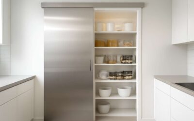 Sleek, space-saving design: sliding gate for kitchen that elevates style and function.