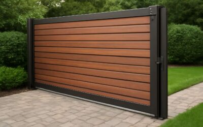Timeless curb appeal: sliding gate with wood brings warmth and security