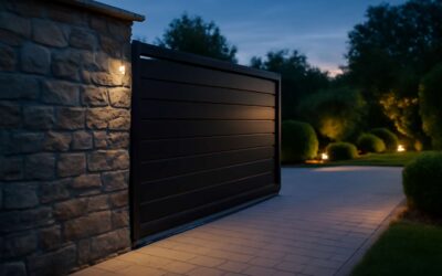 Boost curb appeal with sliding gate outside wall for seamless entry and security